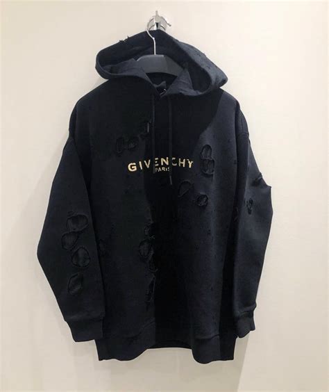 givenchy destroyed hoodie fake|givenchy paris sleeveless hoodie.